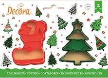 Picture of CHRISTMAS TREE & BOOT COOKIE CUTTERS 8/6X2.2CM